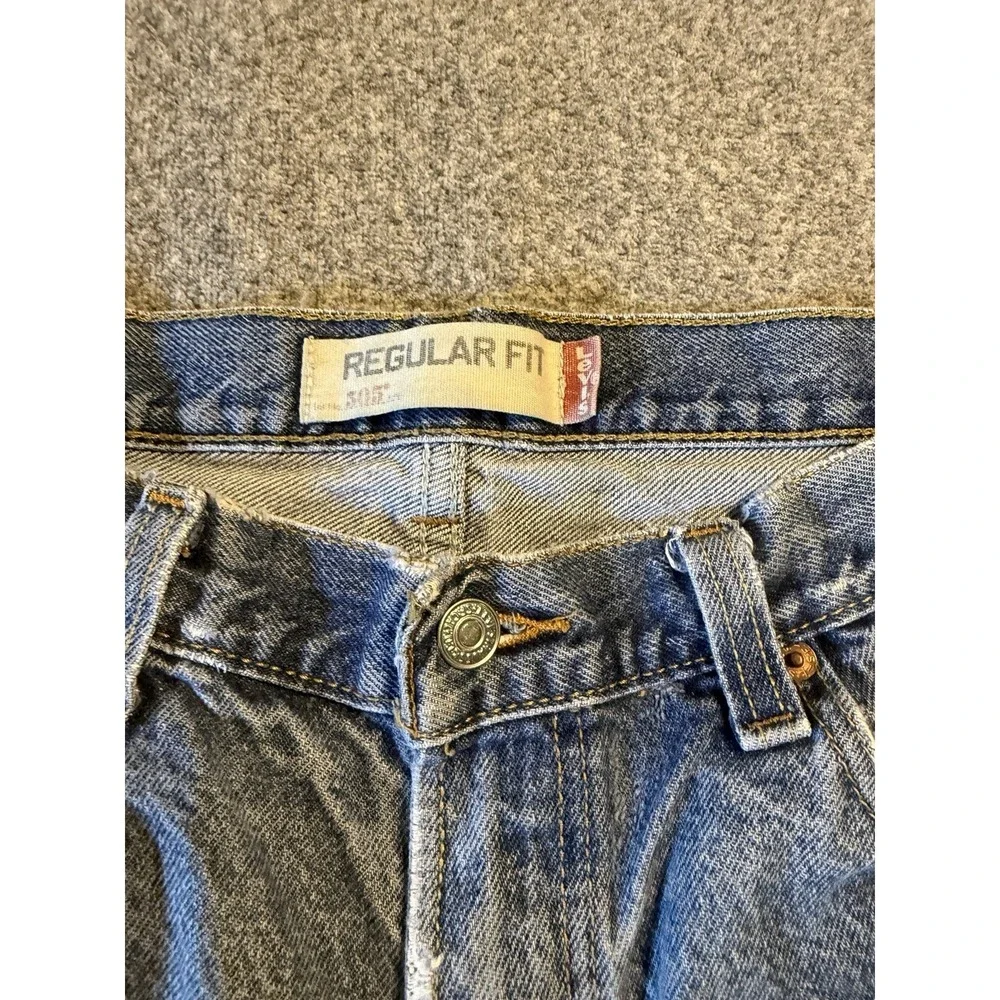 Levis 505 Jeans Adult Mens 34x32 Blue Denim Regular Fit Straight Leg